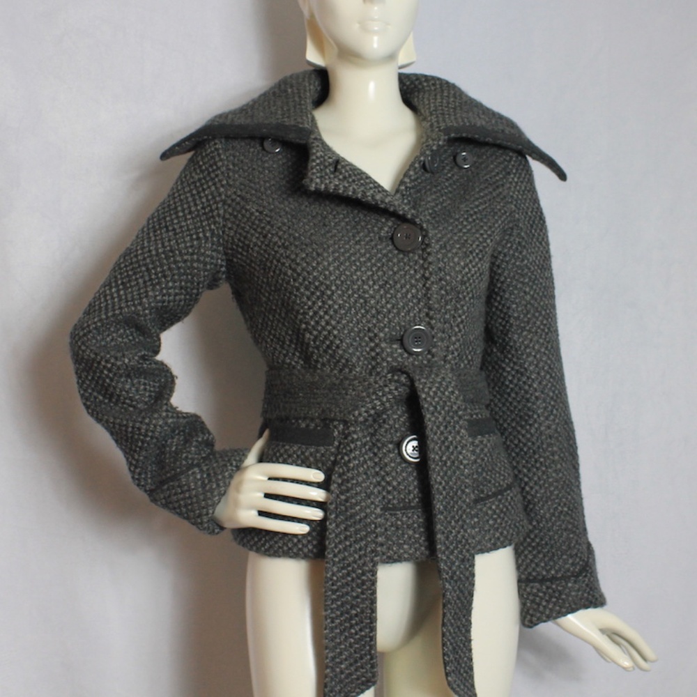 RW&CO. Two Tone Belted Short Coat